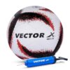 Vector X Neo Rubber Moulded Football with Pump White Black Red - LXINDIA.COM