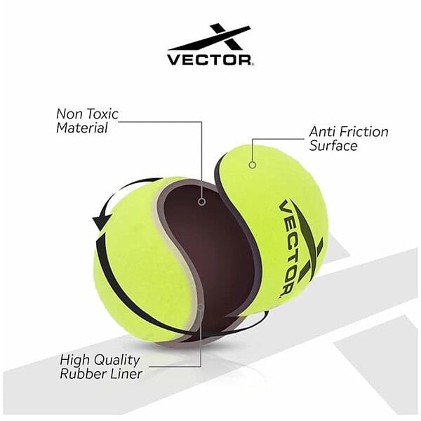 Vector X Tennis Balls Duty Felt Pressurized Tennis Ball Pack of 6 2 - LXINDIA.COM