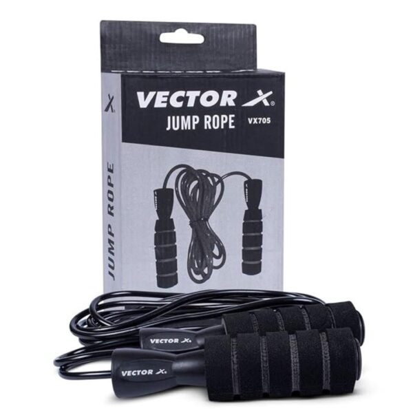 Vector X VXF 705 Freestyle Skipping Rope Black - LXINDIA.COM