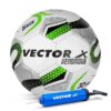 Vector X Vector X Venomous PVC Material Machine Stitched Football White Green Size 5 - LXINDIA.COM