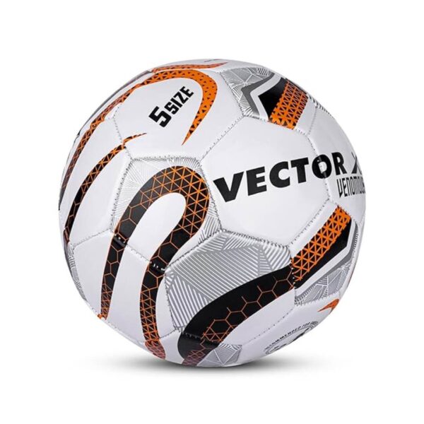 Vector X Vector X Venomous PVC Material Machine Stitched Football White Orange Size 5 1 - LXINDIA.COM