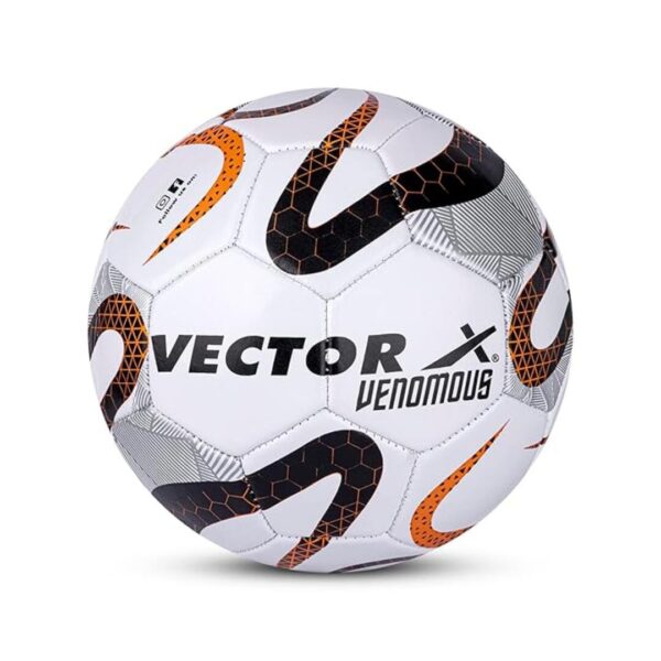 Vector X Vector X Venomous PVC Material Machine Stitched Football White Orange Size 5 2 - LXINDIA.COM