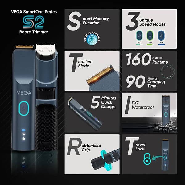 Vega SmartOne S2 Trimmer for Men VHTH 313 - LXINDIA.COM