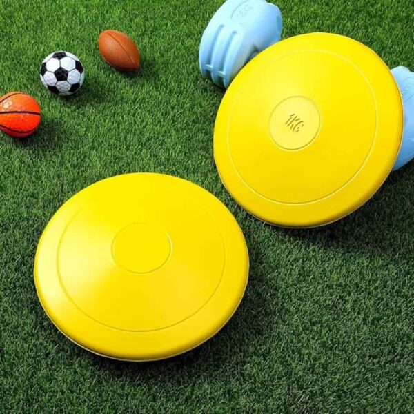 VercanMonth 2 Pieces Rubber Discus 1 kg Training Discus Yellow 2 - LXINDIA.COM