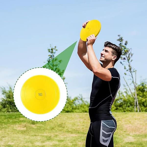 VercanMonth 2 Pieces Rubber Discus 1 kg Training Discus Yellow 3 - LXINDIA.COM