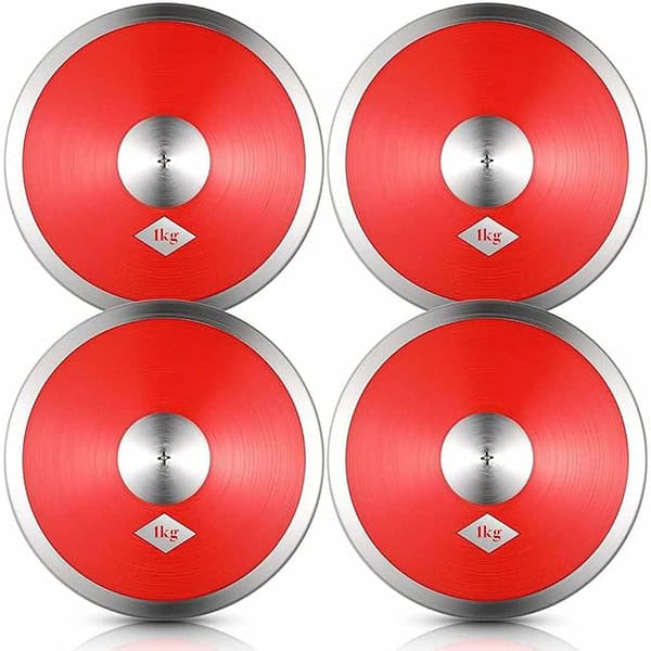 VercanMonth 4 Pcs 1 kg Sports Training Discus Boys Girls Discus Red - LXINDIA.COM