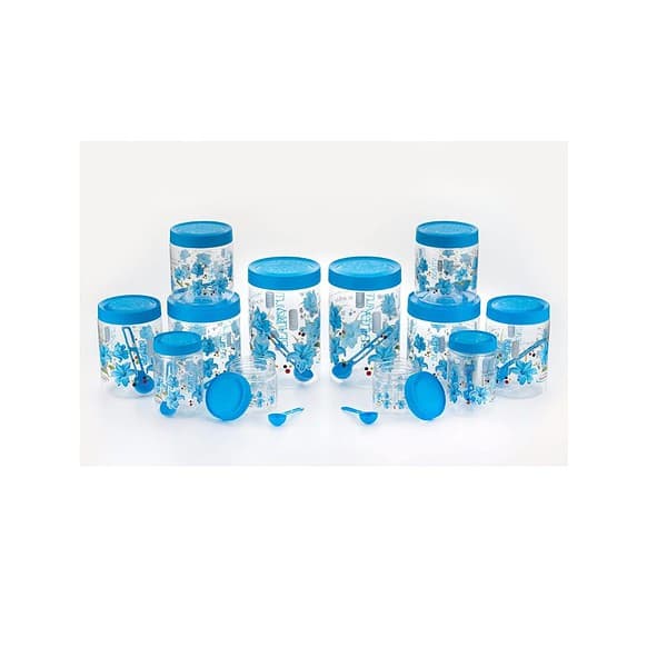 Vetalic Plastic ContainersSet of 12 blue a - LXINDIA.COM