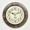 Vintage Clock Wooden Hand Painted Maharaja Analog Clock - LXINDIA.COM