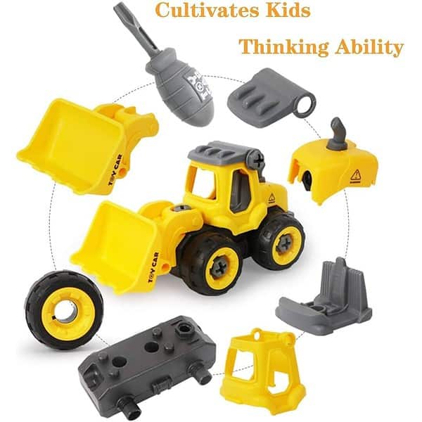 Vivatra New Construction JCB Toys Set of 4 Yellow - LXINDIA.COM