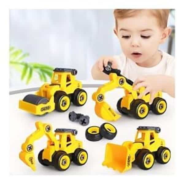 Vivatra New Construction JCB Toys Set of 4 Yellow A - LXINDIA.COM