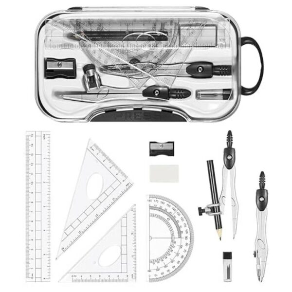 Vobou 10 Pieces Math Geometry Kit Black）1 - LXINDIA.COM