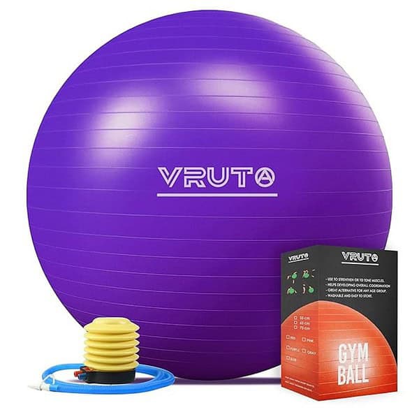 Vruta Gym Ball Exercise Ball for Fitness 65 CM - LXINDIA.COM