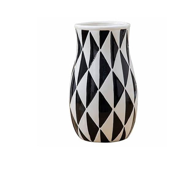 WEIDILIDU Black Ceramic Vase for Home Decor Black and White - LXINDIA.COM