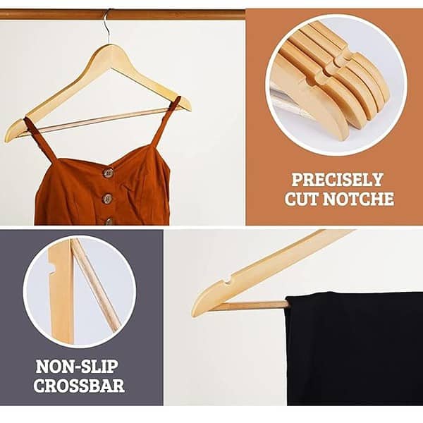 WHISKET Premium Hangers for WardrobeBeige Pack of 12 3 - LXINDIA.COM