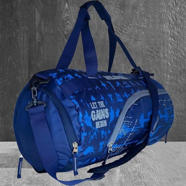 WILD MODA 40L Fitfusion Polyester Gym Bag Blue 2 - LXINDIA.COM