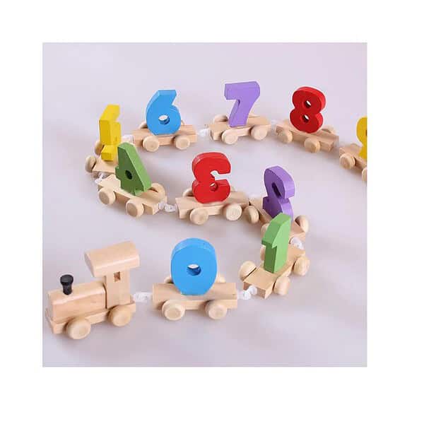 WISHKEY Wooden Educational Play Train Set Pack of 12 - LXINDIA.COM