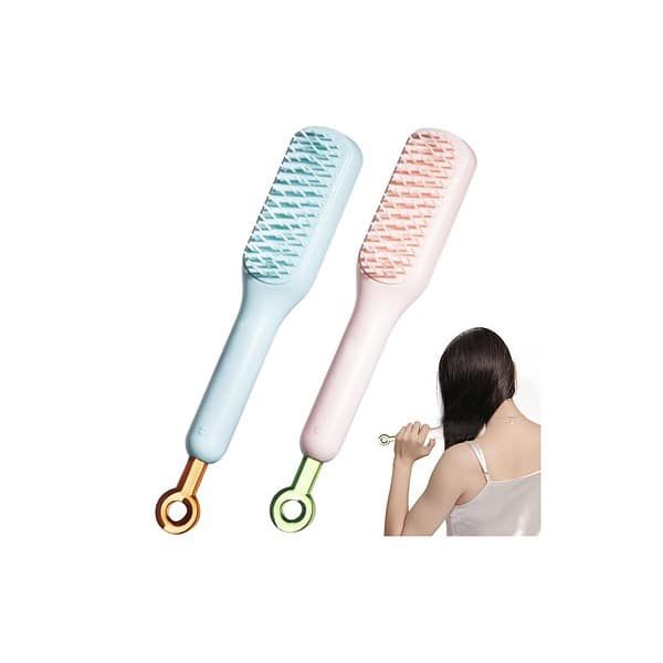 WITBER Self Cleaning Anti Static Massage Hair Brush Pack Of 2 - LXINDIA.COM