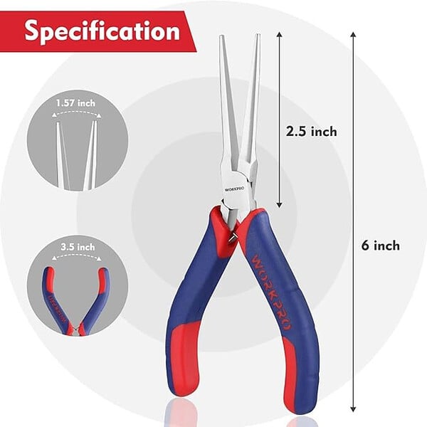 WORKPRO 6inch Needle Nose Pliers1 - LXINDIA.COM