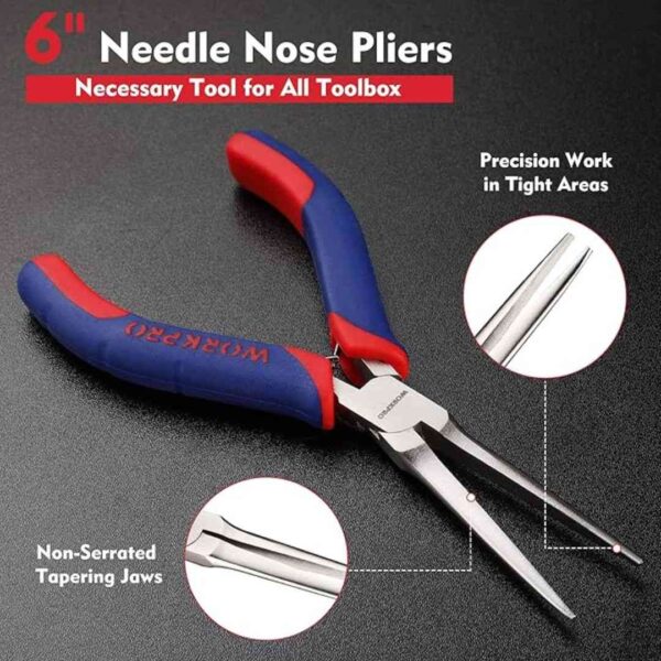 WORKPRO 6inch Needle Nose Pliers2 - LXINDIA.COM