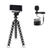 WR Mini Tripod with Phone Mount Flexible Gorilla Stand with Professional Collar Mic - LXINDIA.COM