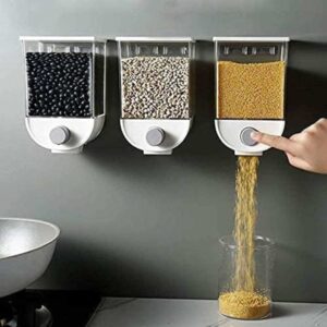 Wall Mounted Grain Storage Box Cereal Dispenser Dry Food Snack Cereal Dispenser - LXINDIA.COM