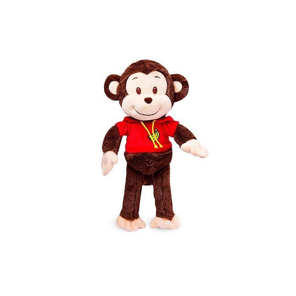 Webby Plush Adorable Smiling Monkey Soft Toys Dark Brown - LXINDIA.COM