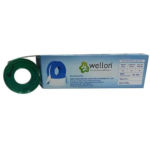 Wellon Teflon Tape PTFE Thread seal Tape 12 mm x 15 meters2 - LXINDIA.COM