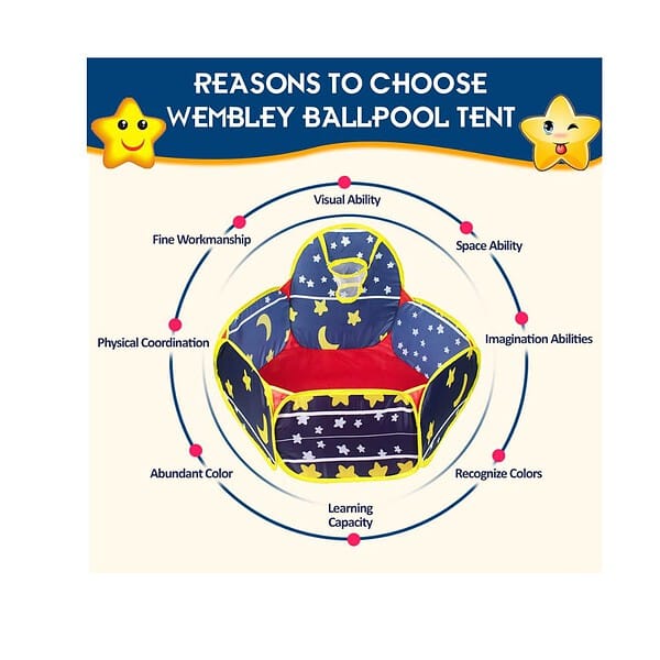 Wembley Ball Pool For Kids Play Area Indoor Setup With 20 Balls 4 - LXINDIA.COM