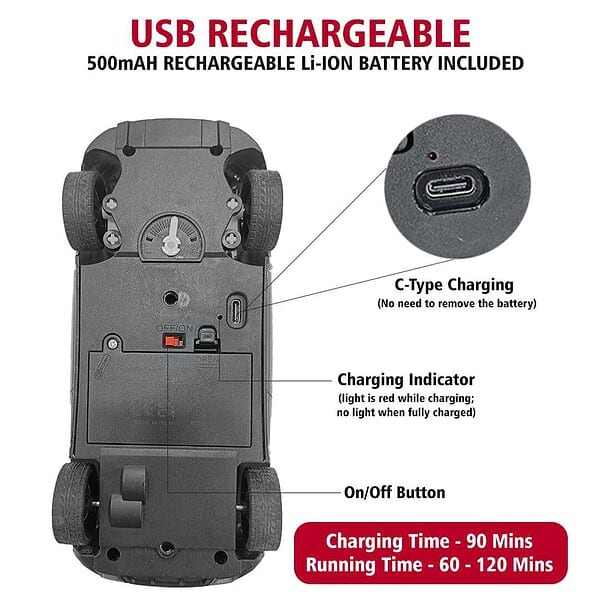 Wembley RC Car Rechargeable Remote Control Car for Kids b - LXINDIA.COM