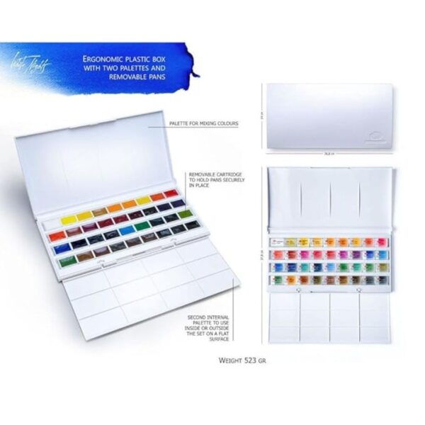 White Nights Artists Water Colour Cake Set of 36 Pans1 - LXINDIA.COM