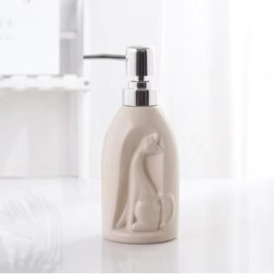 Whizzo Light Luxury Soap Hand sanitizer Dispenser 360 ML Beige - LXINDIA.COM