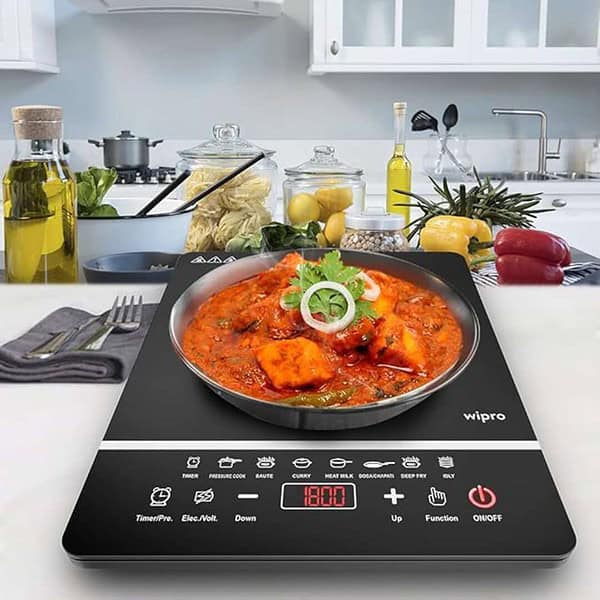 Wipro 2000 watt Induction Cooktop Sensor Feather Touch Black 1 - LXINDIA.COM