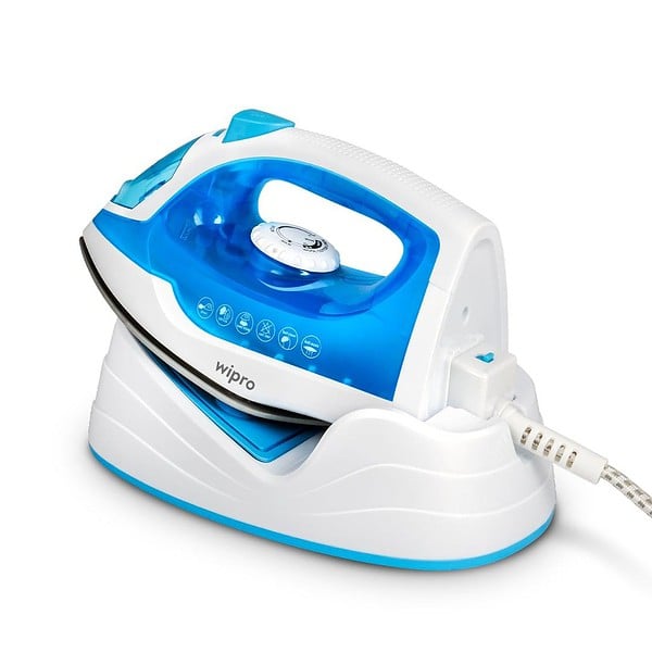 Wipro Elato GS206 2in1 Cord plus Cordless Steam Iron White Blue - LXINDIA.COM