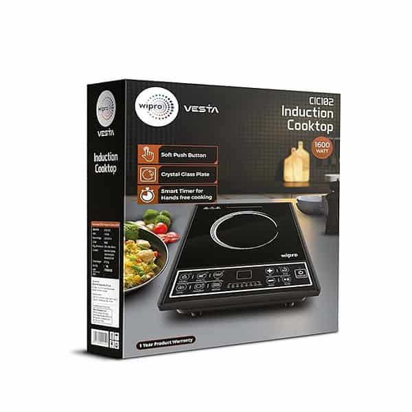 Wipro Vesta CIC102 Induction Cooktop 1600 Wwith soft Push button 2 - LXINDIA.COM