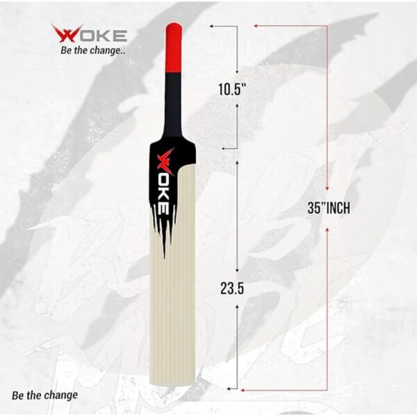 Woke Stalwart Beast Heavy Duty Plastic Cricket Bat Full Size Beast Natural 1 - LXINDIA.COM