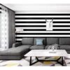 Wollzo White and Black Stripped self Adhesive Wallpaper 45 x 500cm - LXINDIA.COM