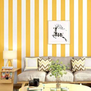 Wolpin Wall Stickers DIY Wallpaper for Hall 45 x 500 cmYellow - LXINDIA.COM