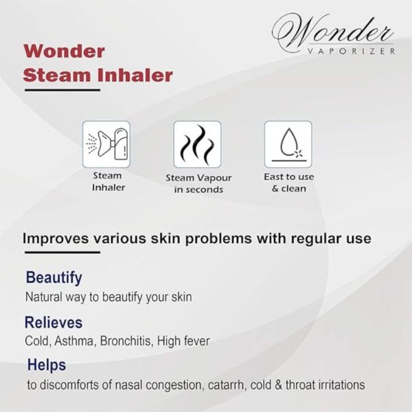 Wonder Steam Inhaler Sauna Vaporizer for Blackheads Removal Cold and Cough3 - LXINDIA.COM