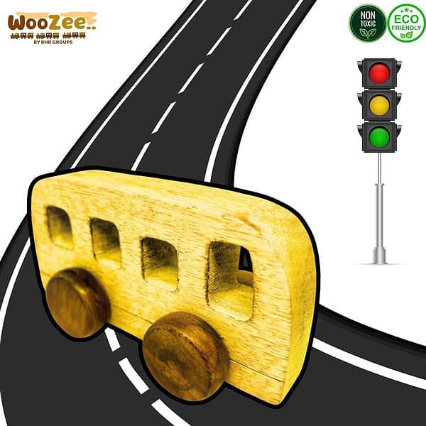 WooZee Wooden Toy Bus B - LXINDIA.COM