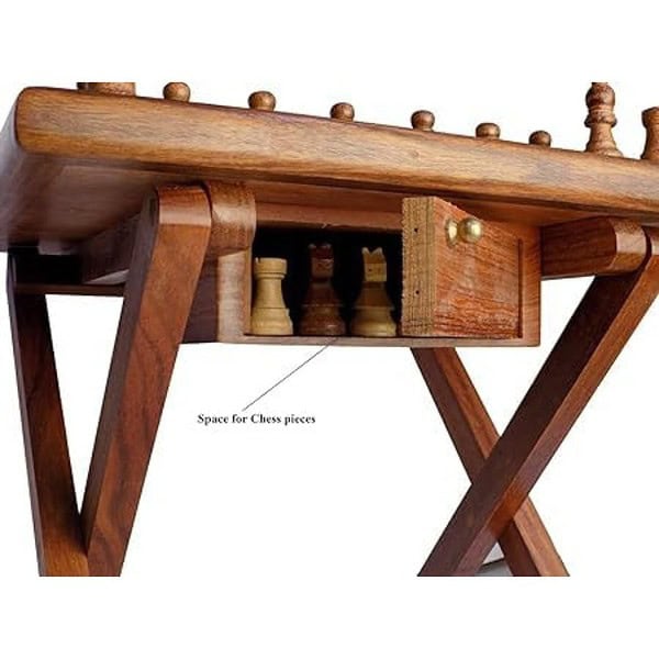 Wooden Chess Table 12X12 Inches Handmade Wooden Table Chess 1 - LXINDIA.COM