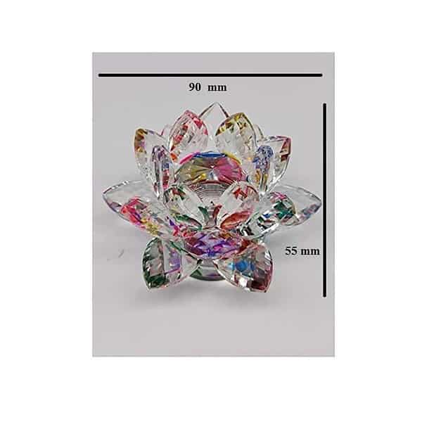 Woogor Feng Shui Crystal Lotus Transparent Decorating Showpiece A - LXINDIA.COM