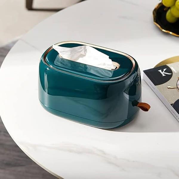 Wrixty Multifunction Tissue Box Rectangular Facial Tissue Holder Dispenser Green - LXINDIA.COM