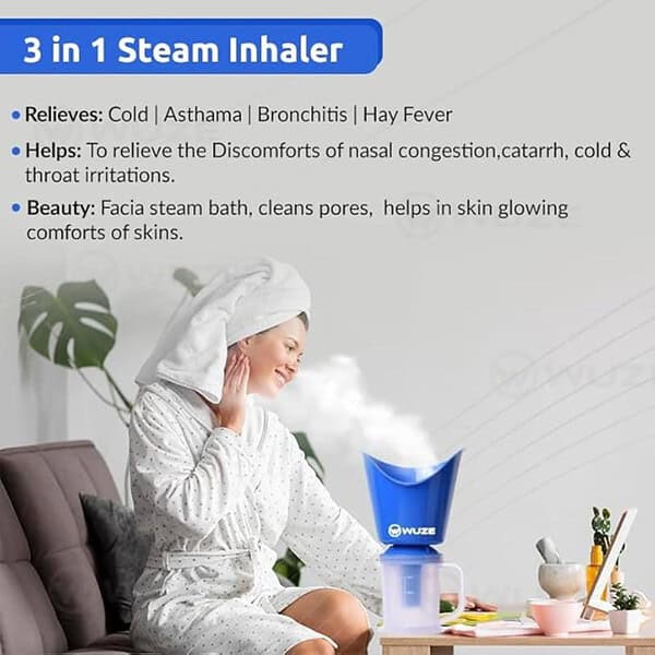 Wuze 3 In 1 Steamer For Cold Cough and Nasal Congestion2 - LXINDIA.COM