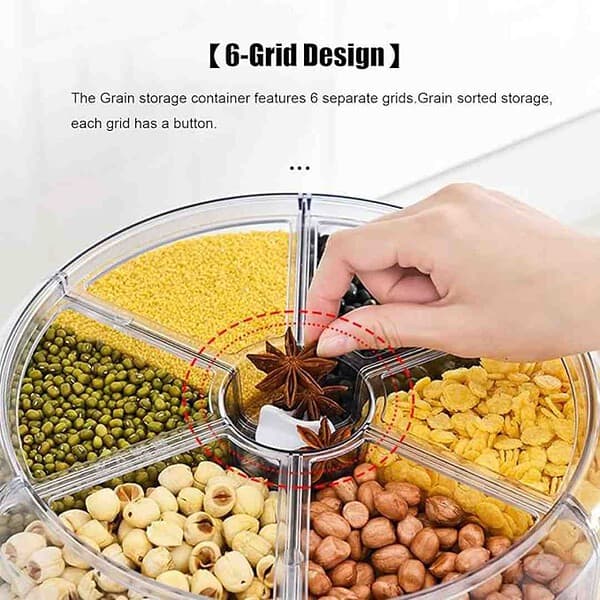 XIYAO 20Lbs Cereal Grain dispenser Rotating Rice Food Dispenser 3 - LXINDIA.COM