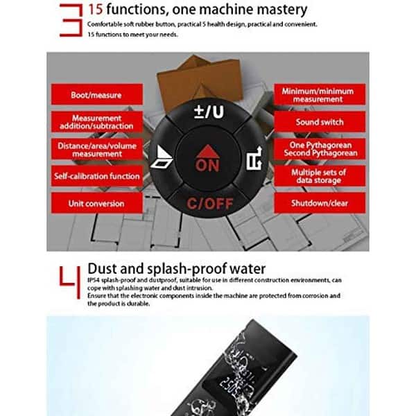 XPR3SS 40m131 Feet Ultra Mini Compact Laser Distance Meter1 - LXINDIA.COM