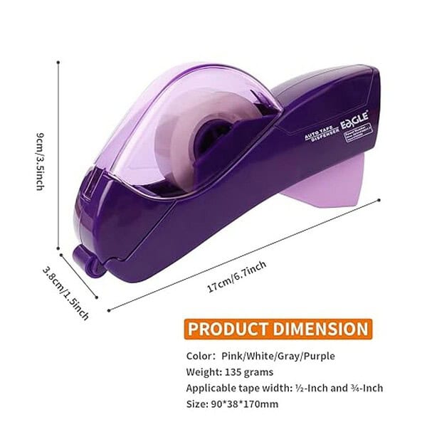 Xpressdryr Eagle Automatic Tape Dispenser Single Hand Operation Purple 2 - LXINDIA.COM