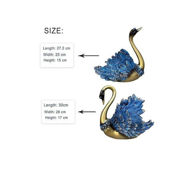 Xtore Hand Crafted Swan Pair Home Decor Decorative Showpiece A - LXINDIA.COM