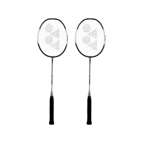 YONEX ZR 100 Light Aluminium Badminton Racquet with Full Cover Black and Black Set of 2A - LXINDIA.COM