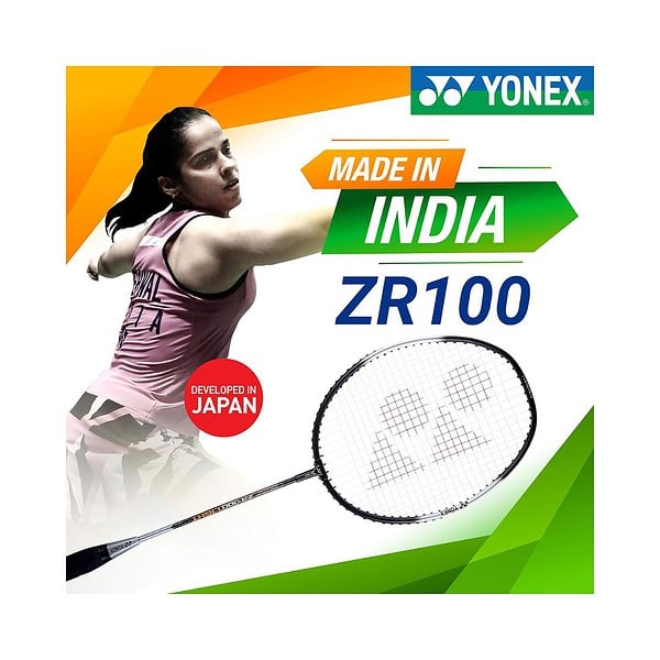 YONEX ZR 100 Light Aluminium Badminton Racquet with Full Cover Black and Black Set of 2B - LXINDIA.COM