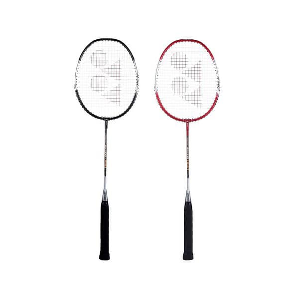 YONEX ZR 100 Light Aluminium Badminton Racquet with Full Cover Black and Red Set of 2A - LXINDIA.COM